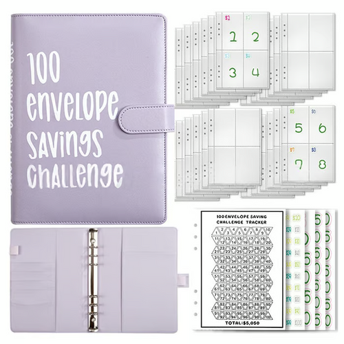 BudgetBuddy – The 100-Envelope Savings Challenge Workbook