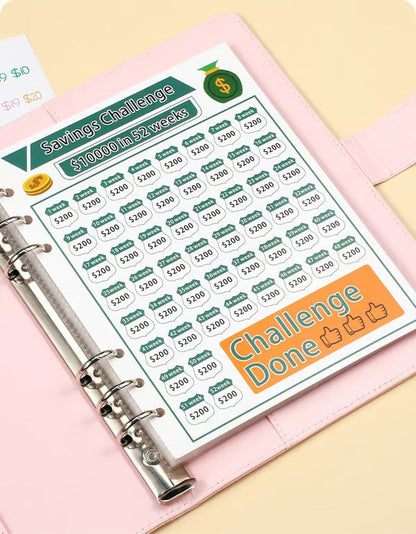 BudgetBuddy – The 100-Envelope Savings Challenge Workbook