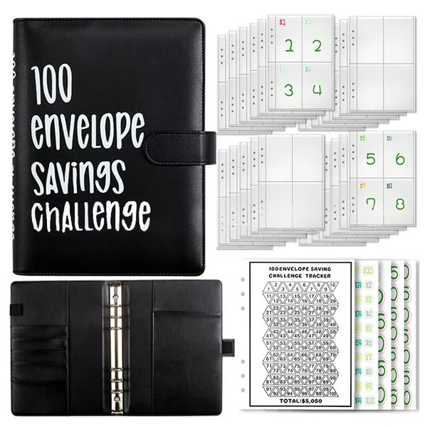 BudgetBuddy – The 100-Envelope Savings Challenge Workbook