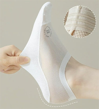 6 Pairs of Invisible No-Show Socks with Secure Grip | Breathable Comfort for Sneakers & Loafers