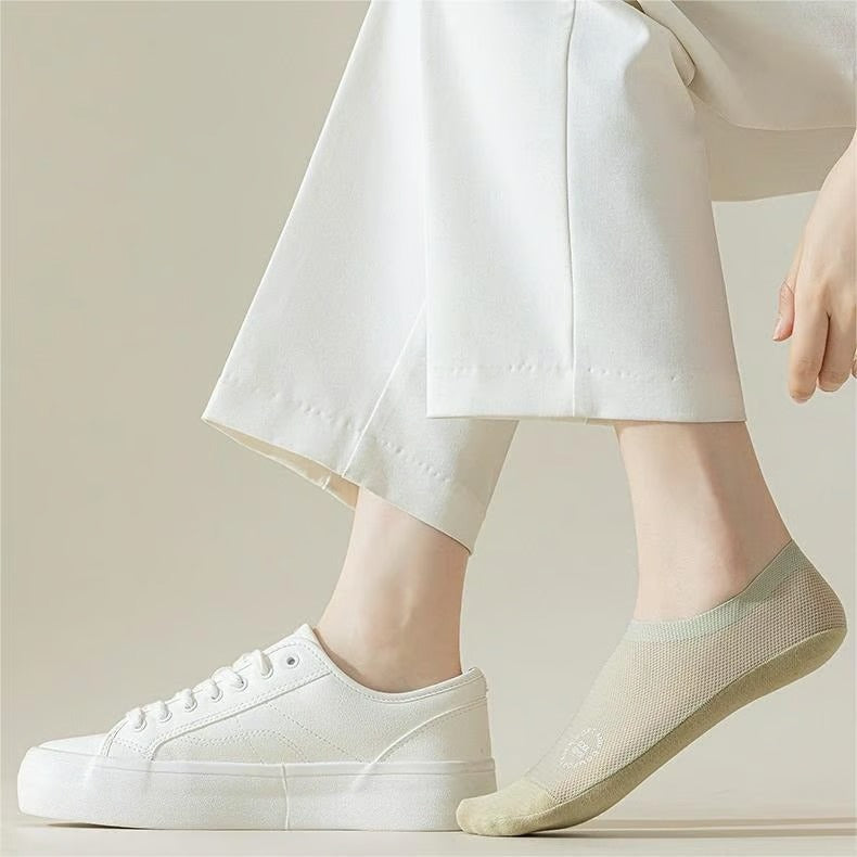 6 Pairs of Invisible No-Show Socks with Secure Grip | Breathable Comfort for Sneakers & Loafers