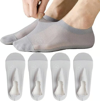 6 Pairs of Invisible No-Show Socks with Secure Grip | Breathable Comfort for Sneakers & Loafers