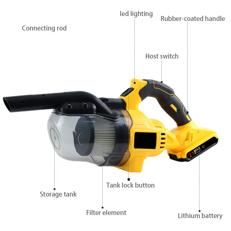 Cordless Vacuum Cleaner for Versatile Cleaning – High-Power Model