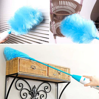 Cordless Dusting Brush with Telescopic Handle & Dual Heads