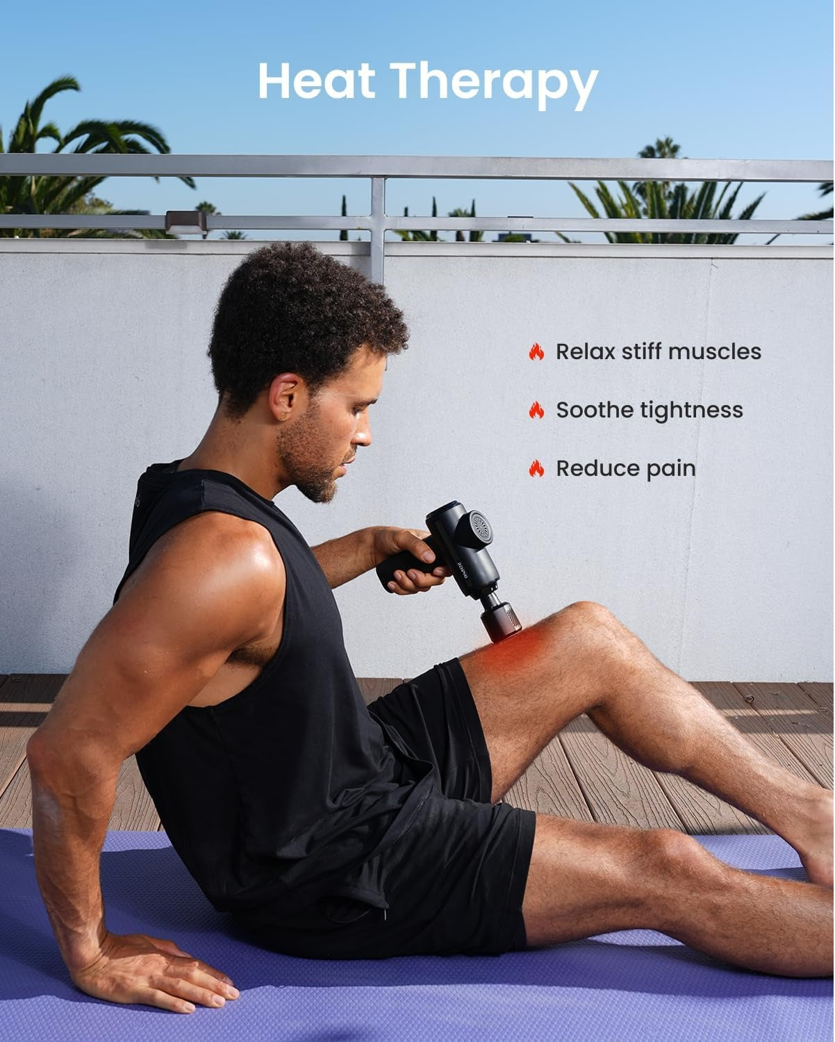Muscle Relaxation Gun | 8 Heat Settings and User-Friendly Display
