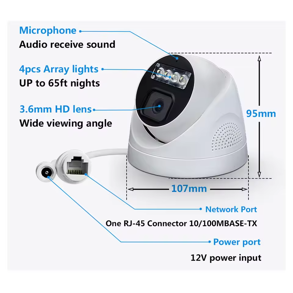 Night Vision Security Camera with High Precision
