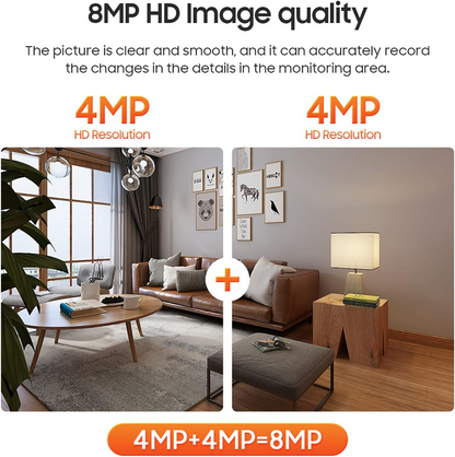 WiFi Security Camera with Dual Lens and HD Video Quality