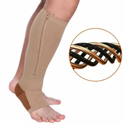 Compression Support Socks for Relief with Zipper Closure