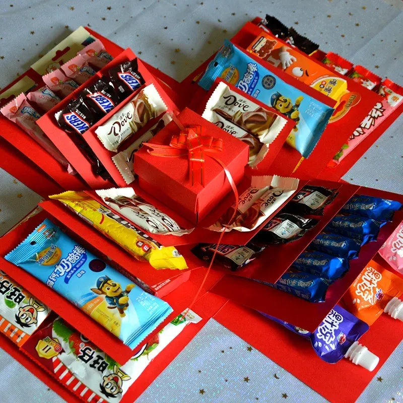Luxury Gift Box Filled with Candy and Chocolate Surprises