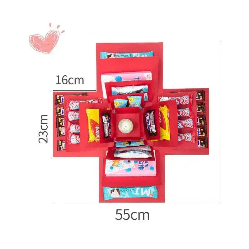 Luxury Gift Box Filled with Candy and Chocolate Surprises