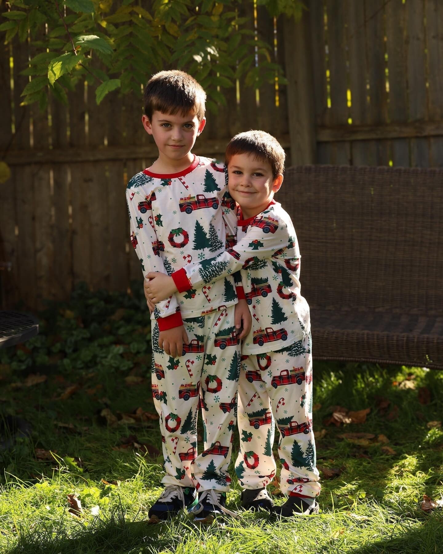 Family Christmas Pajamas for Truck with Christmas Tree Design