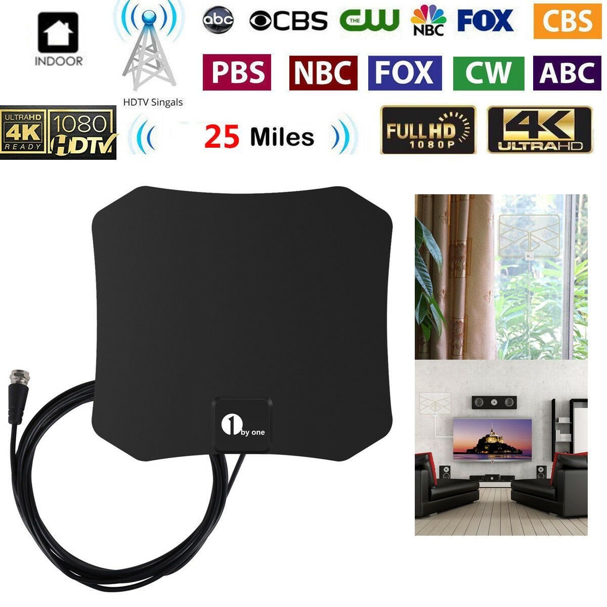Sleek Indoor HDTV Antenna for Effortless Digital Reception