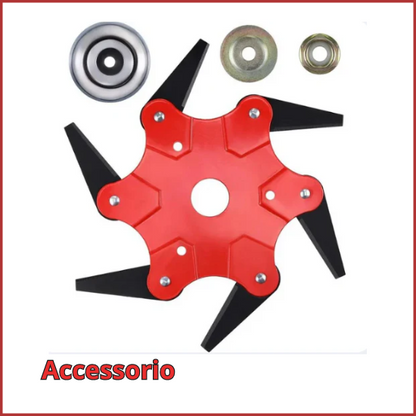 6-Tooth Steel Lawn Blade with Accessories - Last Day Discount
