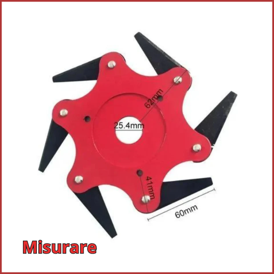 6-Tooth Steel Lawn Blade with Accessories - Last Day Discount
