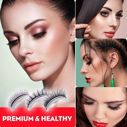 Self-Adhesive False Eyelashes for Quick Application - Natural Appearance