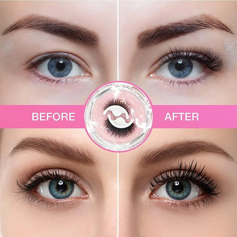 Self-Adhesive False Eyelashes for Quick Application - Natural Appearance