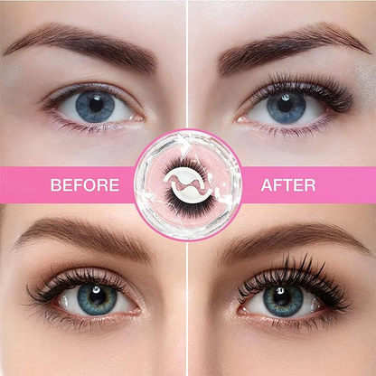 Self-Adhesive False Eyelashes for Quick Application - Natural Appearance
