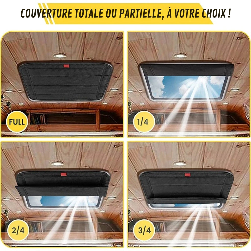 Stylish Window Shade for Caravans - Rolled Design