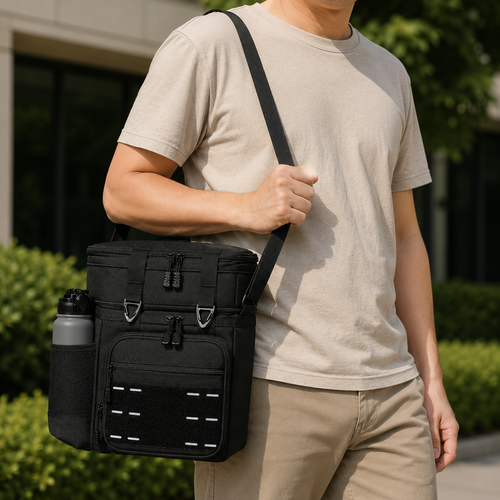ChillGuard Insulated Lunch Carrier with Tactical Strap & Pockets
