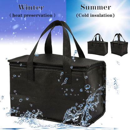 Premium Thermal Lunch Carrier with Zippered Closure and Dual Handles