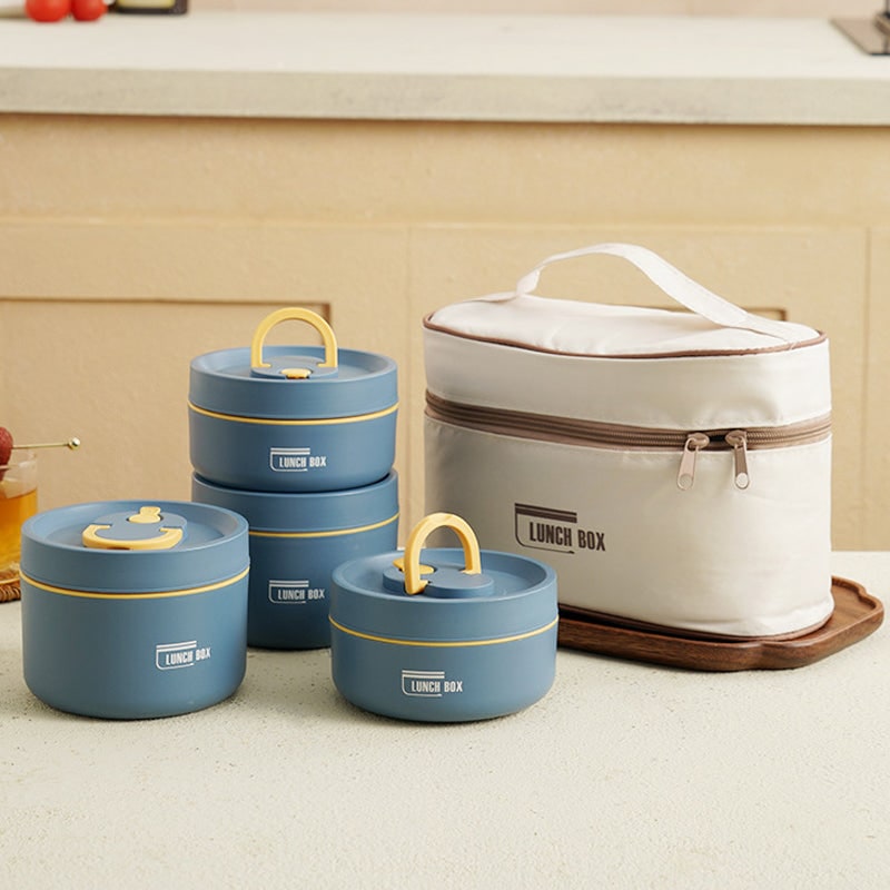 Thermal Insulated Stainless Steel Lunch Box Set for Everyday Use