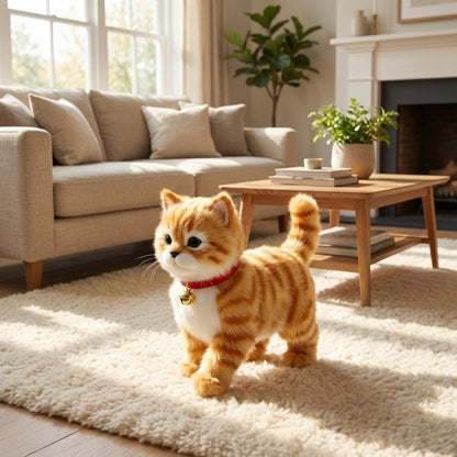 Engaging Plush Cat Robot with Lifelike Motion and Sounds
