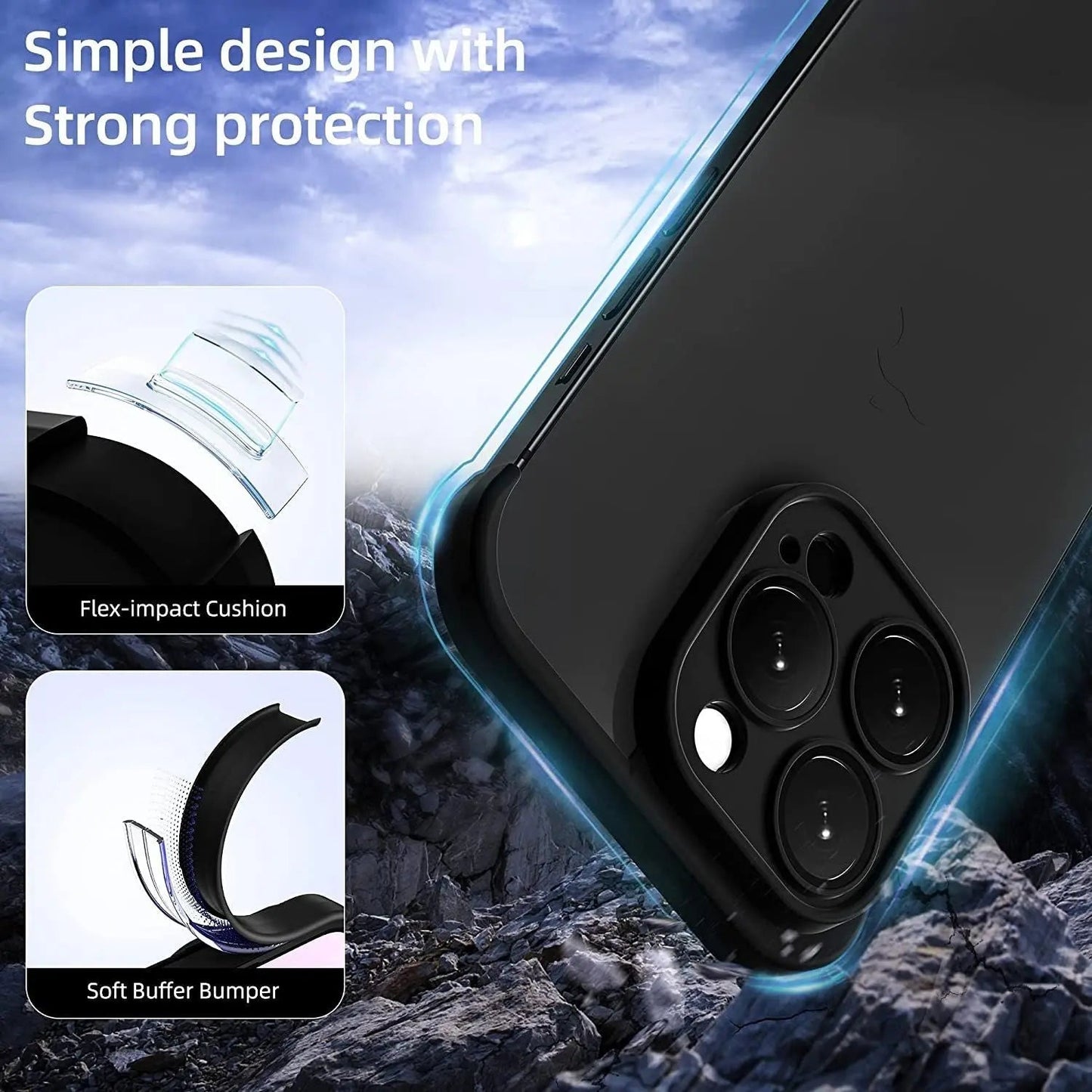 Heavy-Duty iPhone Case with Elevated Edges for Enhanced Protection