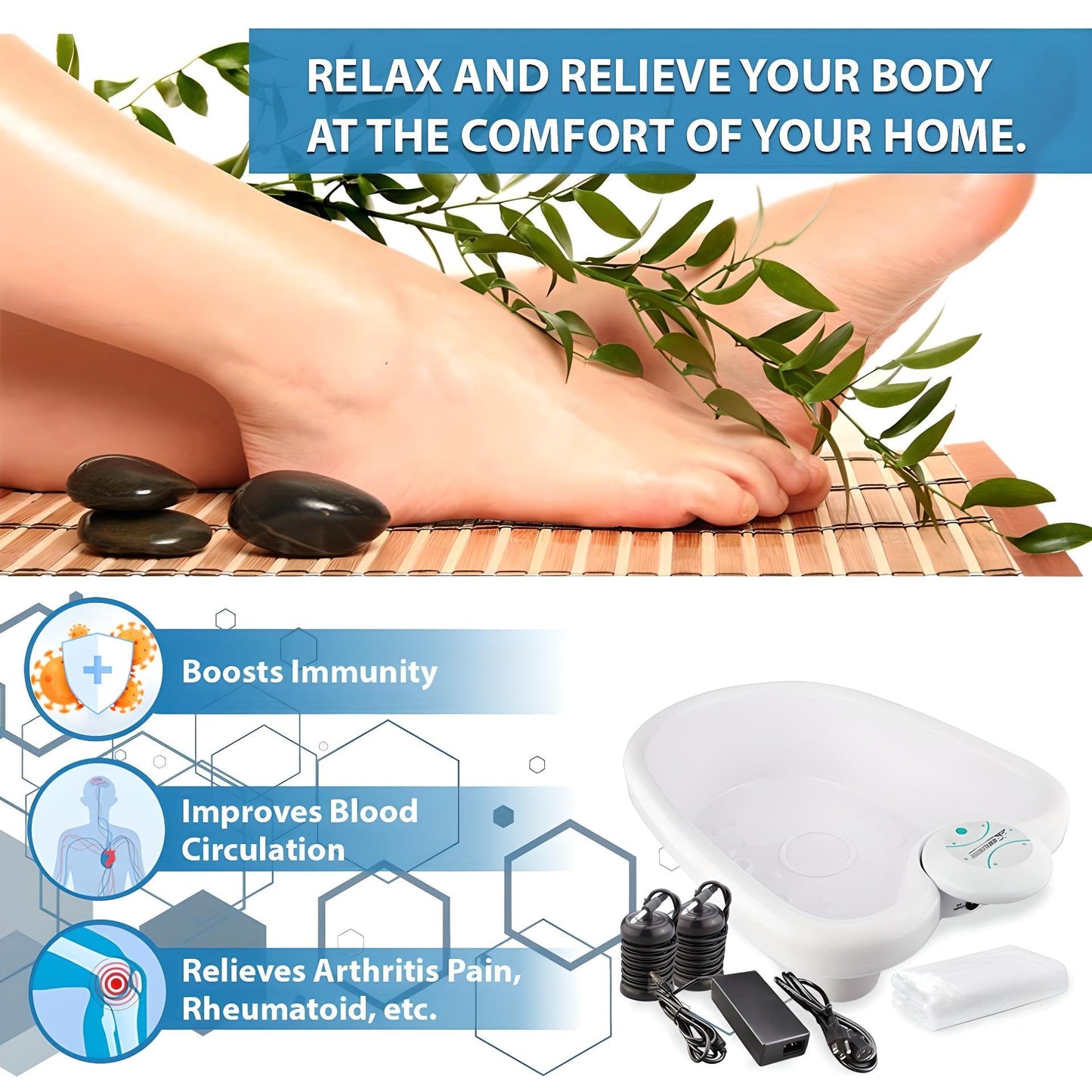 Revitalizing Ion Detox Foot Spa for Total Wellness