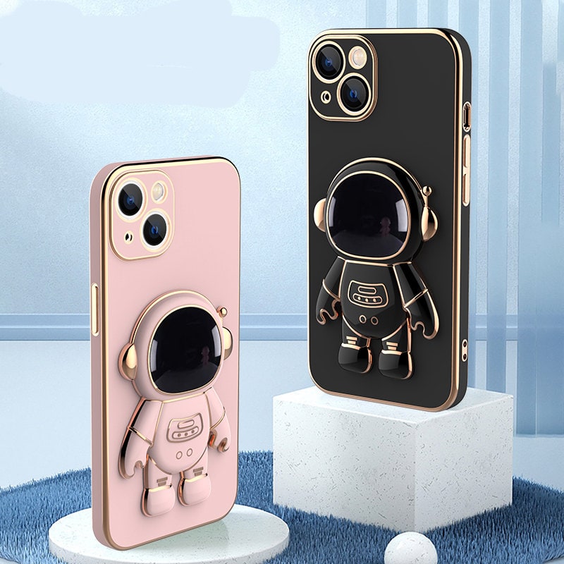 Luxury 3D Space Explorer Phone Case with Kickstand & Strap