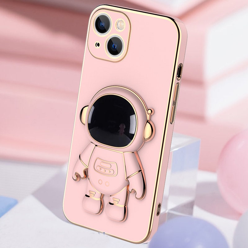 Luxury 3D Space Explorer Phone Case with Kickstand & Strap