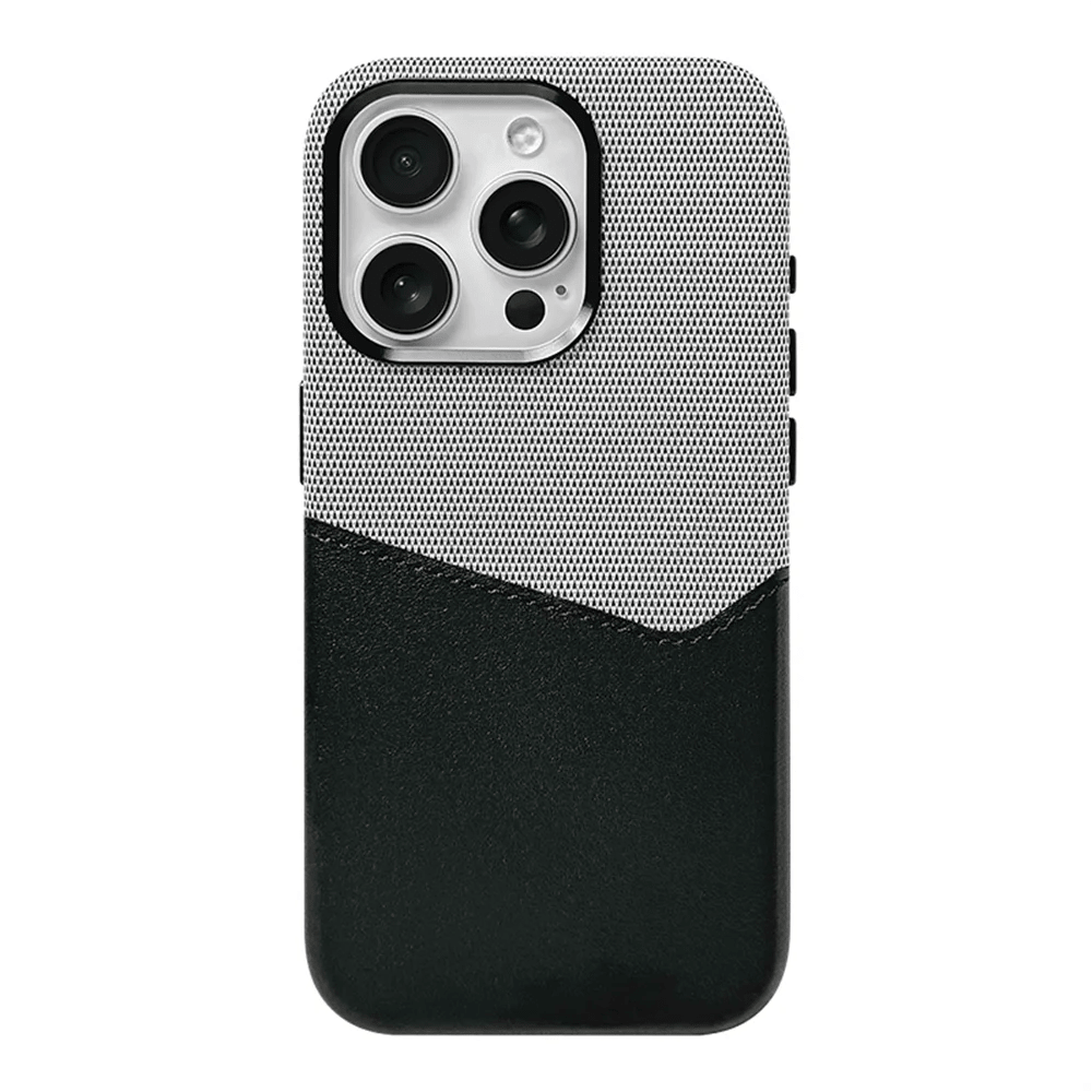 Shockproof Two-Tone iPhone Case with Card Holder and MagSafe Compatibility