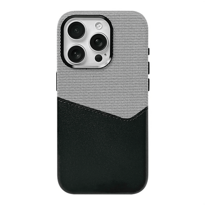 Shockproof Two-Tone iPhone Case with Card Holder and MagSafe Compatibility