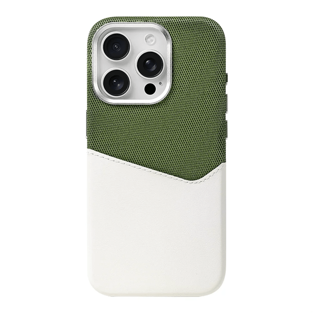 Shockproof Two-Tone iPhone Case with Card Holder and MagSafe Compatibility