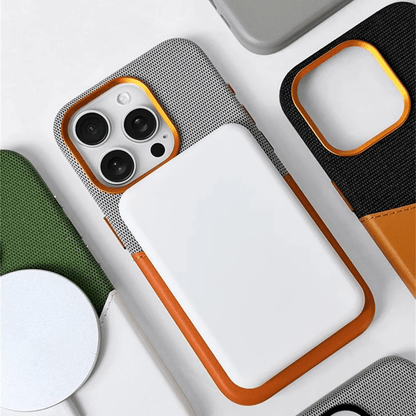 Shockproof Two-Tone iPhone Case with Card Holder and MagSafe Compatibility