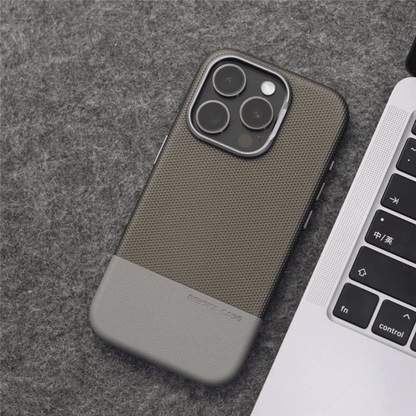 Textured Surface Smartphone Cover - MagSafe Compatible, Shock-Absorbing, Matte Finish with Raised Camera Protection