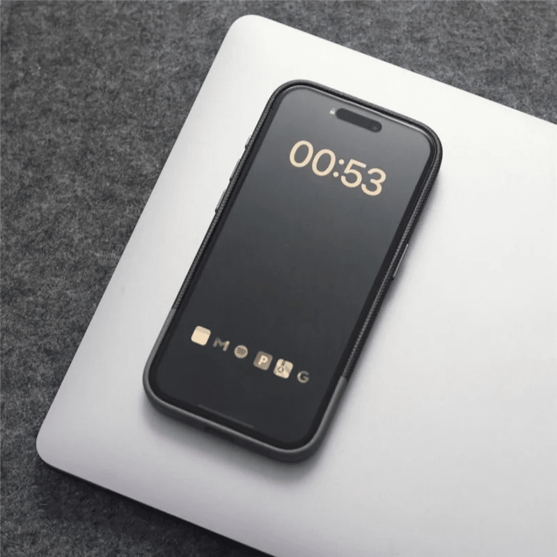 Textured Surface Smartphone Cover - MagSafe Compatible, Shock-Absorbing, Matte Finish with Raised Camera Protection