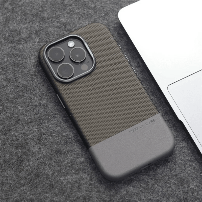 Textured Surface Smartphone Cover - MagSafe Compatible, Shock-Absorbing, Matte Finish with Raised Camera Protection
