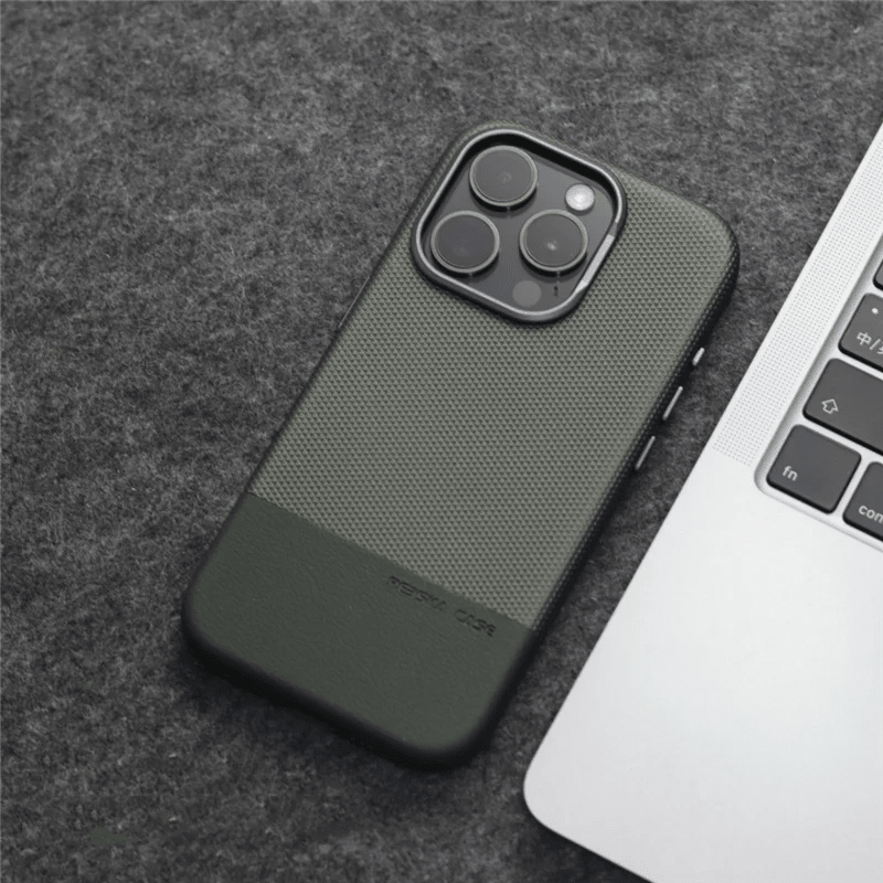 Textured Surface Smartphone Cover - MagSafe Compatible, Shock-Absorbing, Matte Finish with Raised Camera Protection