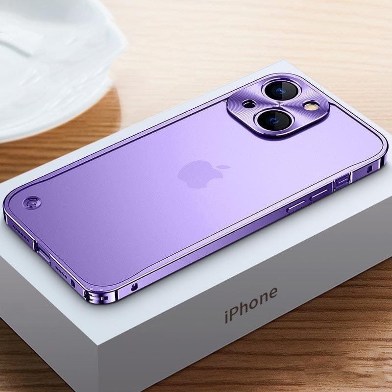Transparent Back iPhone Case Made of Aviation Aluminum with CNC Design