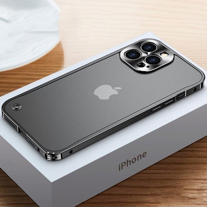 Transparent Back iPhone Case Made of Aviation Aluminum with CNC Design