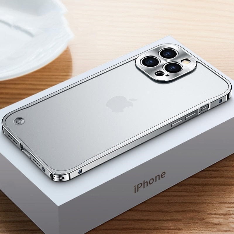 Transparent Back iPhone Case Made of Aviation Aluminum with CNC Design