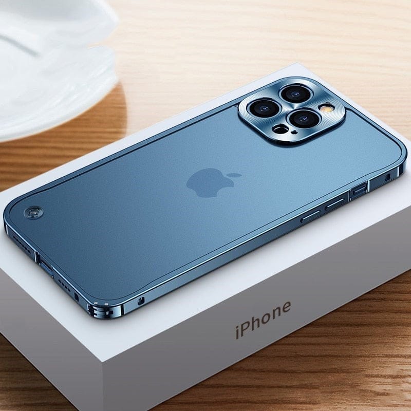 Transparent Back iPhone Case Made of Aviation Aluminum with CNC Design
