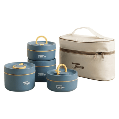 Vacuum Insulated Lunch Container in Stainless Steel with Leak-Proof Seal and Handle