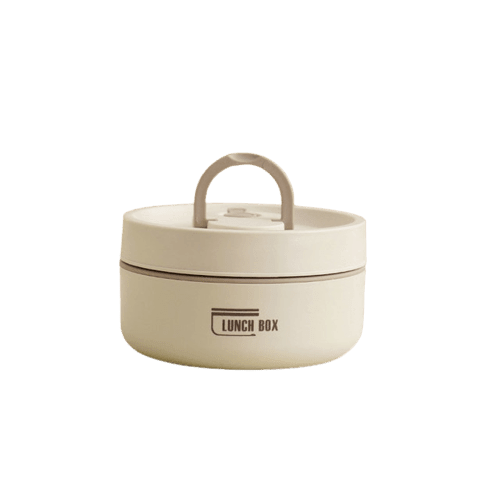 Vacuum Insulated Lunch Container in Stainless Steel with Leak-Proof Seal and Handle