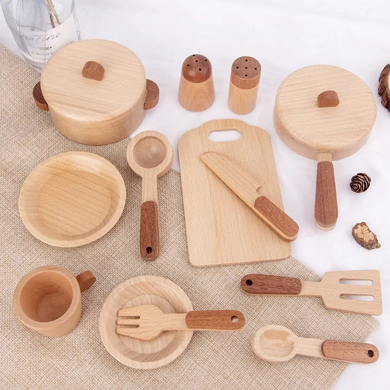 Cooking Playset – Wooden Kitchen Toy for Kids