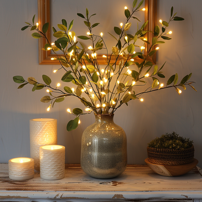 Decorative LED Twig Lamp with Fairy Lights for Bedroom and Living Room