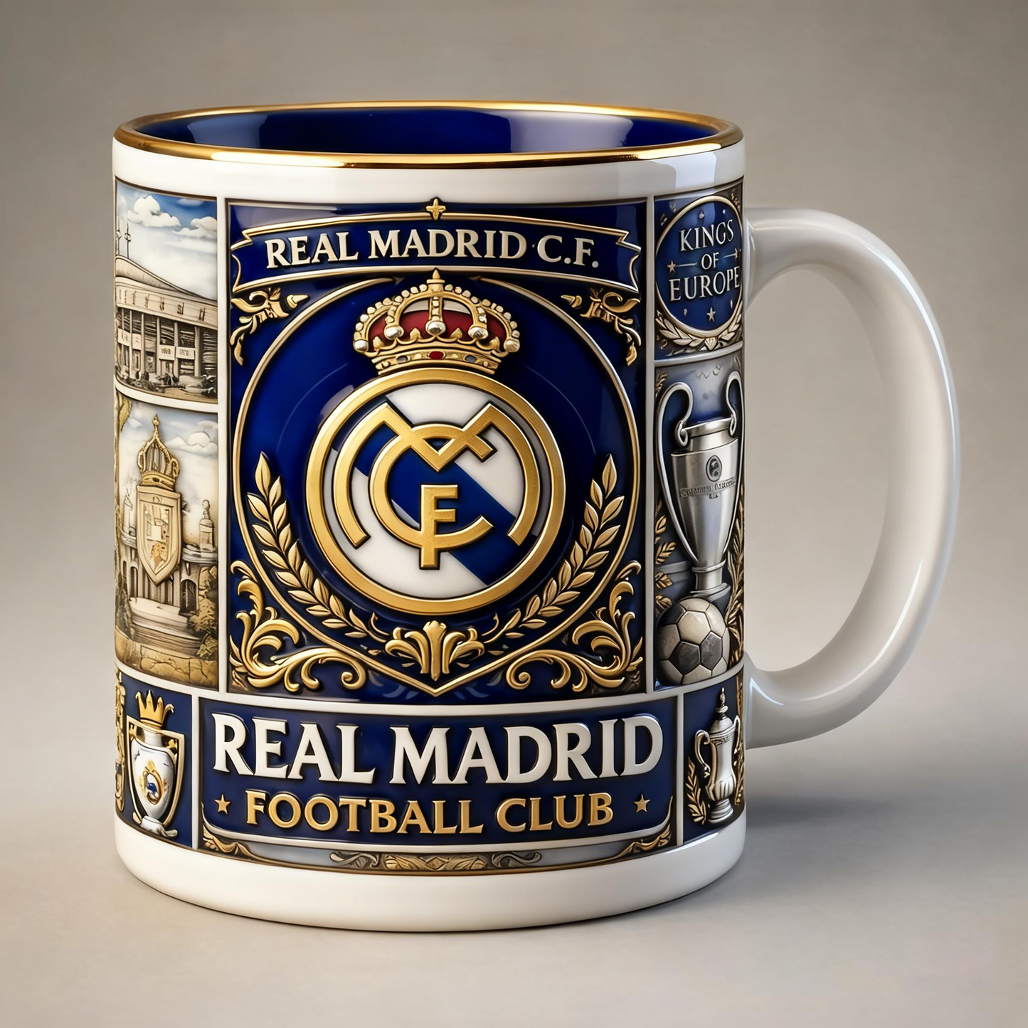 Ceramic Soccer Mug with 3D Stadium Design - 350ml