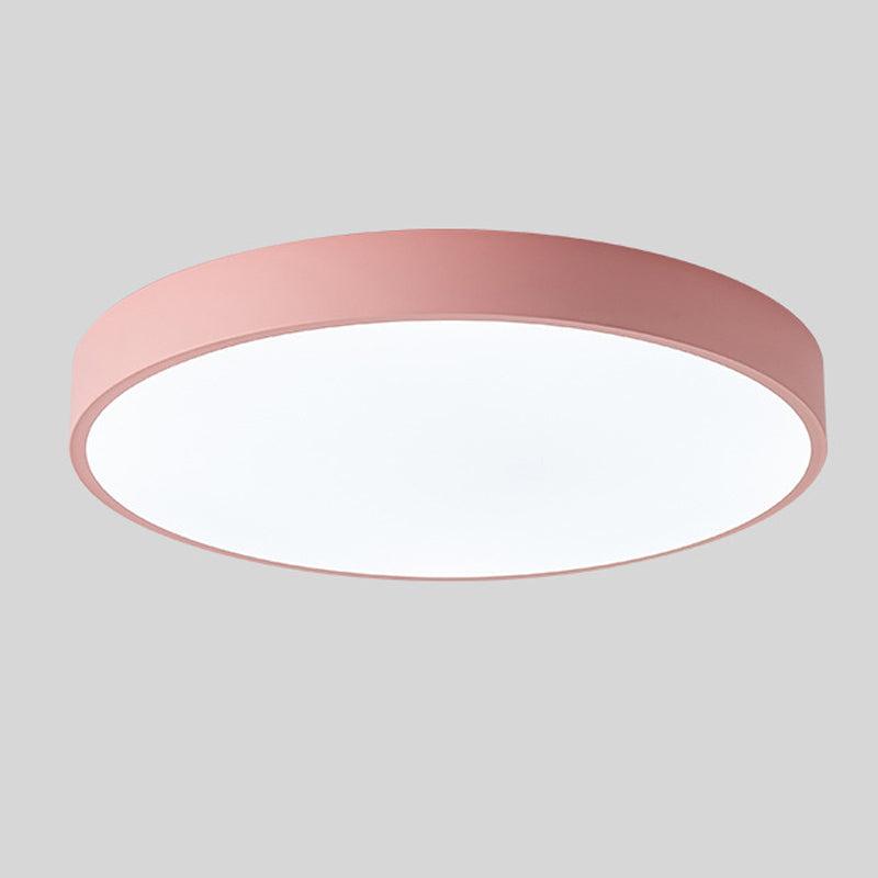 Nordic Style Circular LED Ceiling Light in Wooden Finish