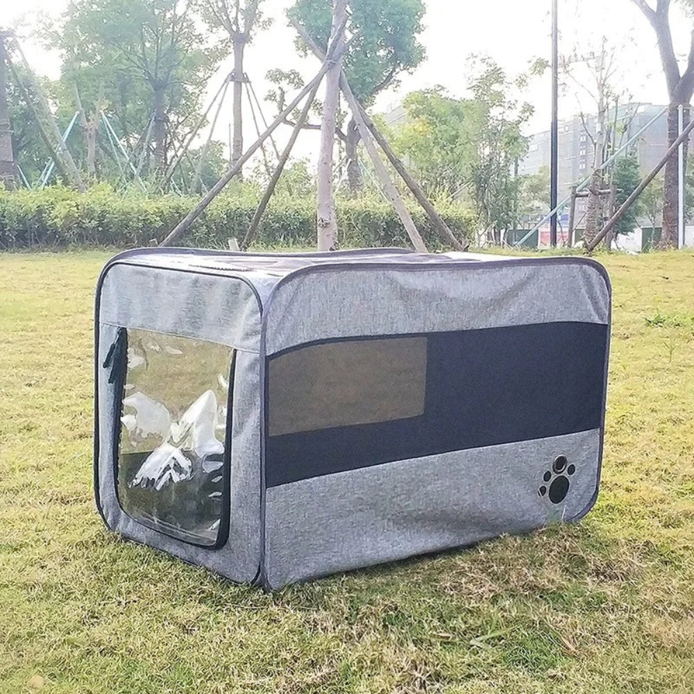 Portable and Secure Dog Travel Crate for Car Use
