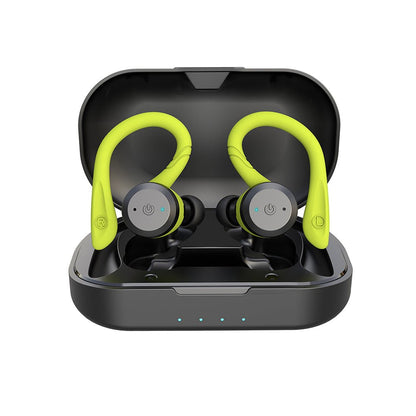 Bluetooth 5.0 Sports Earbuds with Ear Hooks, IPX7 Waterproof, 20 Hours Playtime with Case